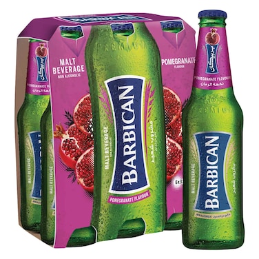 باربيكان مشروب غير كحولي بنكهة الرمان 330 مل عبوة من 6.