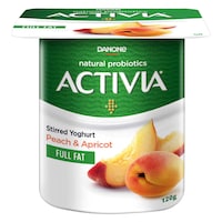 Activia Stirred Yoghurt Full Fat Peach & Apricot 120 g