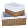 Rectangular Woven Serving Basket by Alsaif Gallery, 30&times;23&times;15 cm - Beige