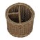 Circular Wicker Serving Basket Alsaif Gallery, 3 Compartments, 13&times;13&times;12 cm - Beige