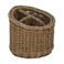 Circular Wicker Serving Basket Alsaif Gallery, 3 Compartments, 13&times;13&times;12 cm - Beige