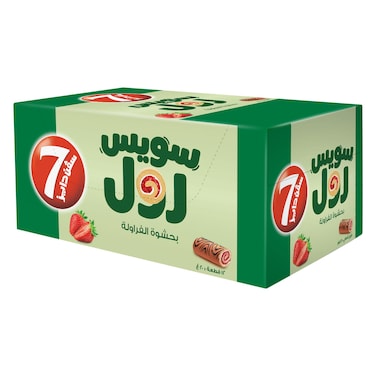 7 Days Swiss Roll Strawberry Filling 20g &times;12 Pieces