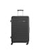 Lightweight 1 Piece Single Size ABS Hard Side Small Cabin Carry Travel Luggage Trolley Bag Dark Grey