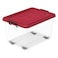 Cosmoplast Storage Box With Wheels 33L White/Clear
