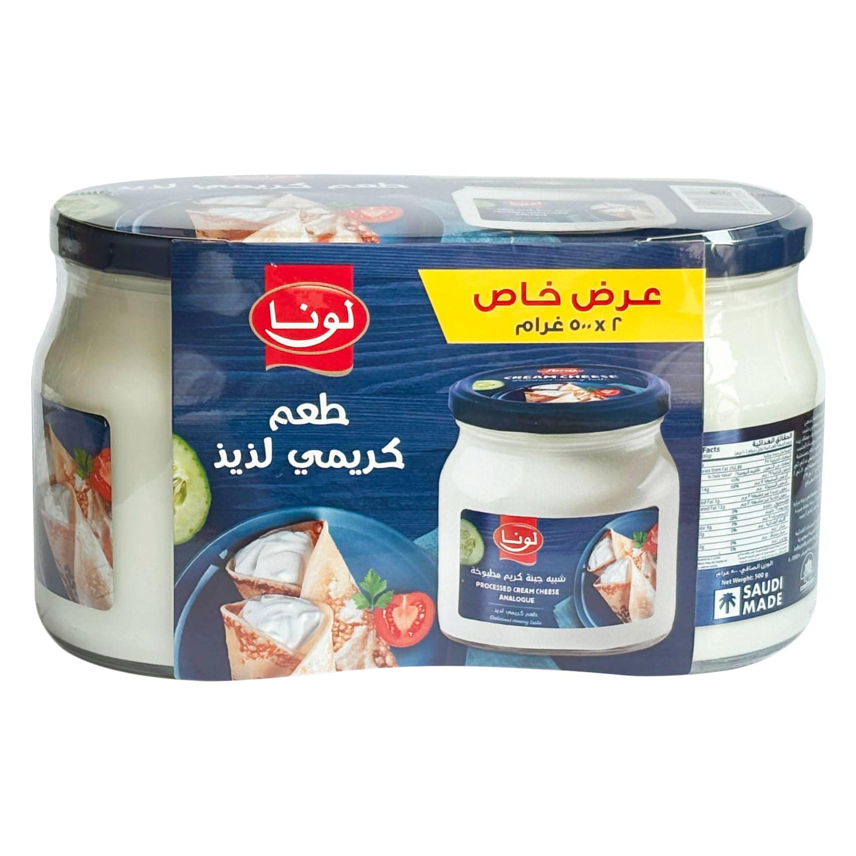 لونا جبنة ابيض 500جرام × 2
