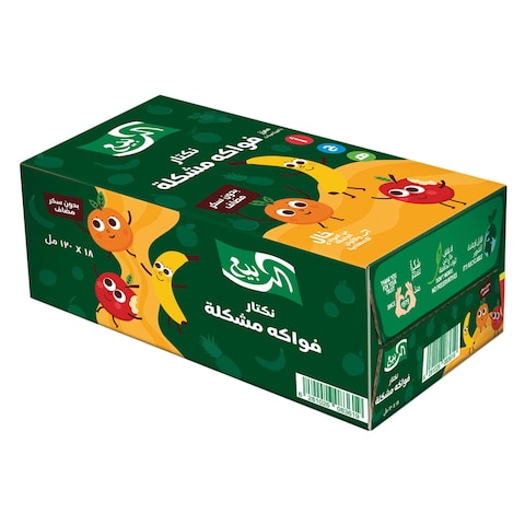 الربيع نكتار متعدد الفواكه + فيتامينات 120 مل × 18