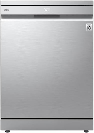 غسالة صحون كواد ووش 14 بلاسيز برايم سيلفر مع ترو ستيم وتجفيف بالحرارة DFC287HVS من LG