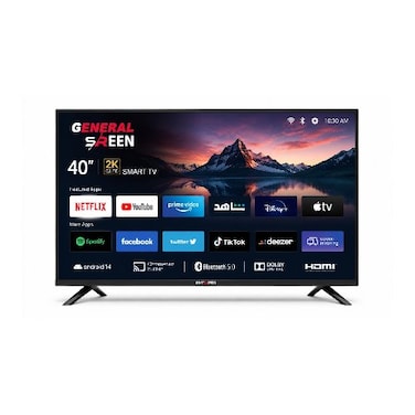 جنرال سرين شاشة سمارت 40 بوصة اندرويد 14 LED 2K - موديل GEST-40S2