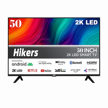 هايكرز شاشة سمارت 50 بوصة اندرويد LED 2K - موديل HIKT-50S