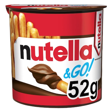 Nutella &amp; GO Chocolate Hazelnut Spread with Breadsticks, 1 Pack, 52g