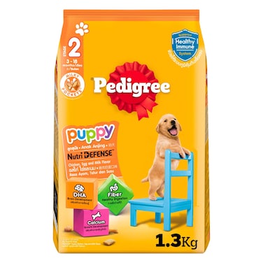 Pedigree Puppy Dog Food, Chicken, Egg, and Milk Flavour, 1.3Kg