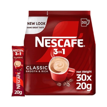 Nescafe 3in1 Classic Instant Coffee 20 g X 30 Sticks