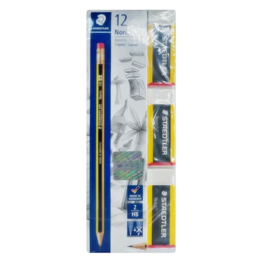 Noris Pencil 1 Dozen Plus 3 Eraser