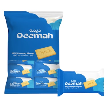 Deemah Nice Soft Plain Biscuit With Coconut 40g &times;12 Pieces
