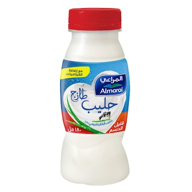 المراعي حليب طازج قليل الدسم مع إضافة فيتامينات 180 مل