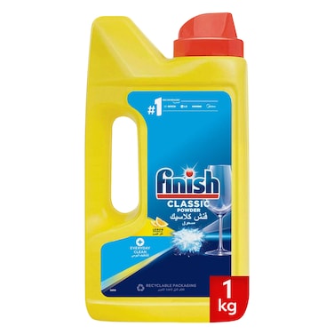 Finish Dishwasher Powder, Lemon Sparkle Scent, 1 kg