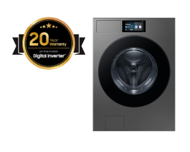 Samsung Front Washing Machine, Partial Drying, 25 Kg (AI Control, AI Eco Bubble, Digital Inverter Technology, Grey - WF90F25ADSYL