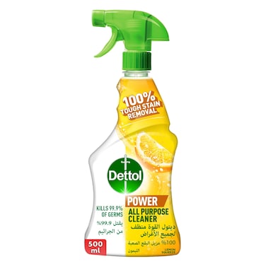 Dettol All Purpose Cleaner Spray Bottle, Lemon Scent, 500ml