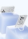 Flip Magnetic for iPhone 15 PRO Case Cover with MagSafe with Kickstand - Transparent