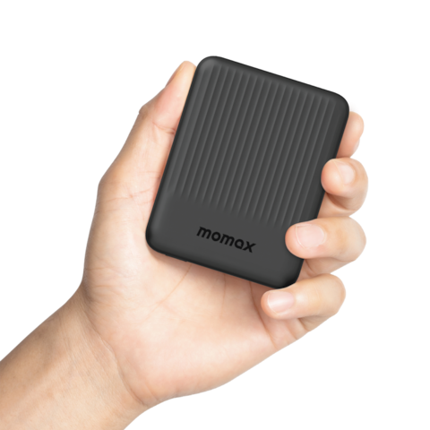 Momax Q.Mag Minimal 2 Wireless Magnetic Battery MagSafe 10000mAh - Black