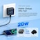 Oraimo Wall Charger PowerCube 20 Chic USB-C Port 20W With USB-C Cable - Black