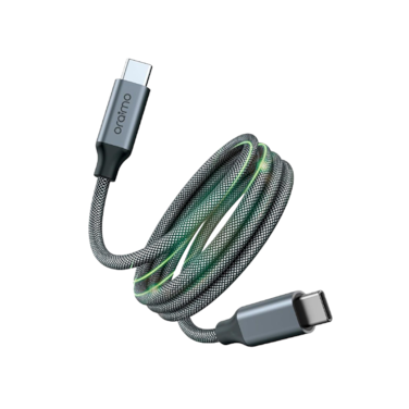 سلك شاحن أورايمو ماج كيبل من USB-C إلى USB-C بطول 1 م وبقوة 60 واط - أسود