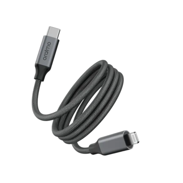 سلك شاحن أورايمو ماج كيبل من USB-C إلى آيفون بطول 1 م وبقوة 20 واط - أسود