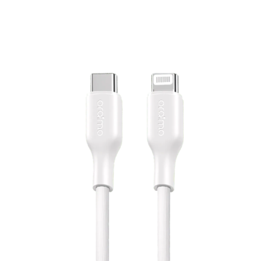 سلك شاحن أورايمو روبوست لاين من USB-C إلى آيفون بطول 1 م وبقوة 30 واط - أبيض