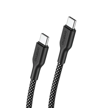 سلك شاحن اورايمو الترا دورابل من USB-C الى USB-C مضفر بطول 1 وبقوة 60 واط - أسود