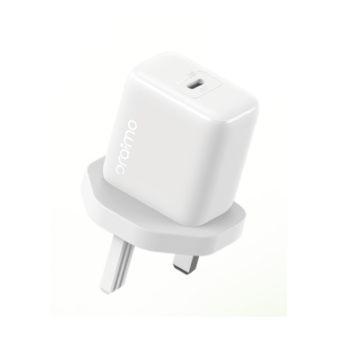 شاحن جداري اورايمو بمنفذ USB-C وبقوة 20 واط مع سلك شاحن - أبيض