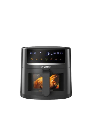 قلاية هوائية اورايمو NutriFry S1 Ultra تحكم بالتطبيق شاشة لمس كاملة 6 لتر 1500 واط - أسود