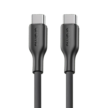 سلك شاحن اورايمو روبوست لاين من UBS-C الى UBS-C بطول 1 م وبقوة 100 واط - أسود