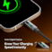 سلك شاحن أورايمو ديجي لاين من USB-C الى USB-C بطول 1.2 م وبقوة 100 واط بشاشة مدمجة - أسود