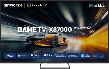 Skyworth X8700G 86-Inch MiniLED Google TV, 144Hz Refresh Rate, Dolby Vision HDR, 32GB Storage, 2.1.2CH Sound System, Built-In DVB Receiver