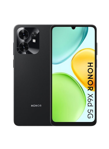 هونر - X6D 4 جيجابايت رام 256 جيجابايت بشريحتين 5G أسود منتصف الليل إصدار الشرق الأوسط