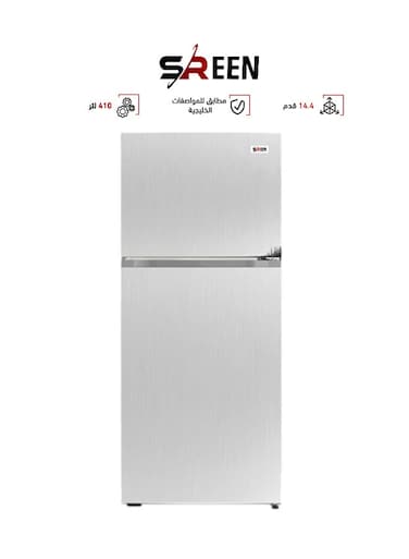 Double Door Refrigerator - 410 Liters - 14.4 Feet - Silver - SRTM533NFS SRTM533NFS Silver (Installation Not Included)