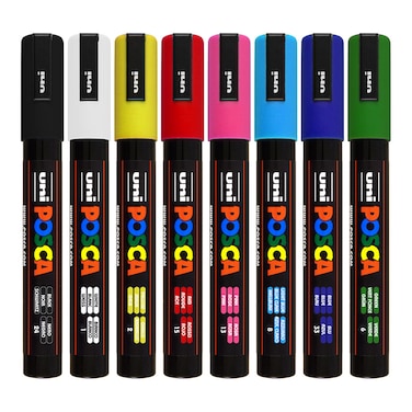 POSCA PC-5M Paint Marker Set 1.8-2.5mm [8C]
