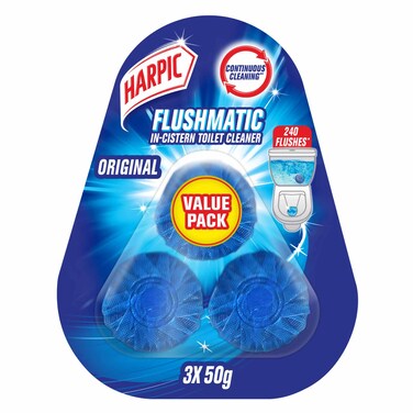 Harpic In-Cistern Toilet Cleaner, Original Scent, 50g x 3