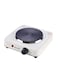 Buarn Professional Electric Hotplate With Single 155mm Cast Iron Plate, Adjustable Temperature, And Overheat Protection, 1000W Power, HP-T155W