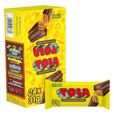 نستله تولا ويفر بالشوكولاتة والكراميل 31 جرام– عبوة 24 قطعة