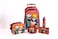 Naruto 18" Trolley Bag Set With Lunch Bag, Pencil Case, Water Bottle &amp; Lunch Box &ndash; Maroon