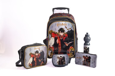 حقيبة هاري بوتر 18 بوصة + حقيبة غداء + حافظة أقلام + زجاجة ماء + صندوق غداء