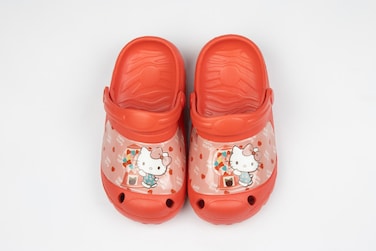 Hello Kitty Kids Clogs with Comfortable Fit and Fun Design Lightweight &amp; Comfortable Slip-On Sandals  &ndash; Red