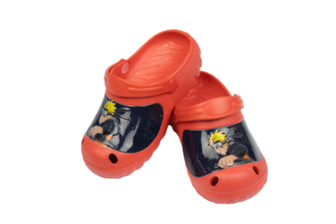 Naruto Kids Clogs Lightweight &amp; Comfortable Slip-On Footwear for Boys &ndash;  Red