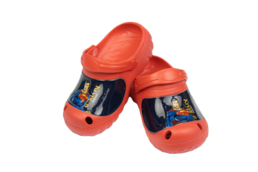 قباقيب سوبرمان للأطفال – حذاء سهل الارتداء مريح للأولاد – أحمر