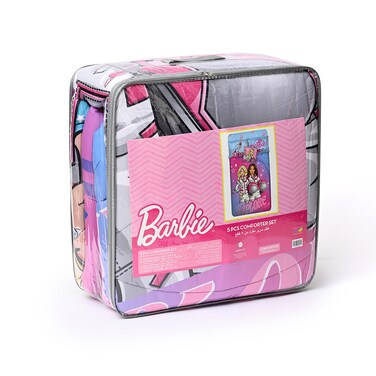 Barbie 5-In-1 Bnb Comforter Set &ndash; Brushed Microfiber With Polyester Shell &ndash; Pink