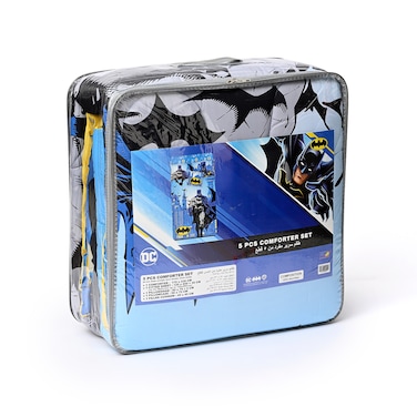 طقم لحاف باتمان 5 في 1 BNB – ألياف دقيقة مصقولة مع غلاف بوليستر – أزرق