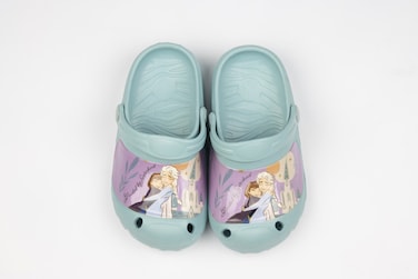 Frozen Kids Clogs with Elsa Print &ndash; Girls &ndash; Light Sky Blue
