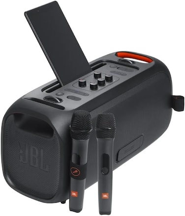 مكبر صوت بارتي بوكس في الطريق أساسي المحمول بلوتوث للحفلات – ميكروفون مزدوج