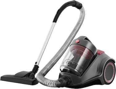 Hoover Power 6 Advanced 2200W Vacuum Cleaner, One Touch Easy Empty Bin, Single Cyclonic Technology, Hepa Filter, Ideal For Allergy Sufferers, Pet Owners, Efficient Home Cleaning, CDCY-P6ME, Grey Red